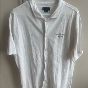 Barney Cools White Casual Button Down Shirt